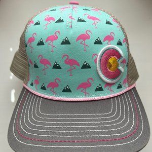 YO Colorado Flamingo Curve Bill Hat